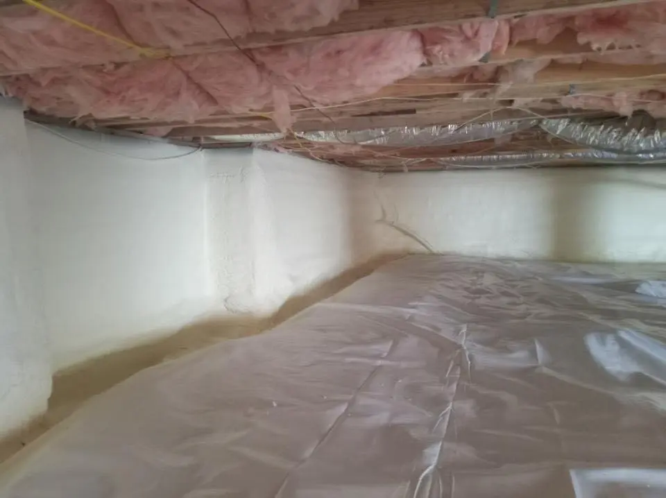 Crawl space encapsulation with closed-cell spray foam for Attic Insulation in Lake Mathews